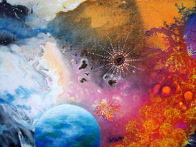 Detail from painting " Queen of the Reef" by Lee James Pantas