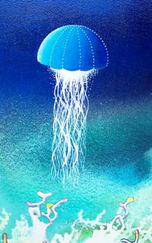 Detail from painting "The Blue Angels" by Lee James Pantas