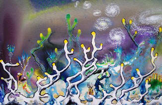 Detail from painting "The Garden of Departing Dreams" by Lee James Pantas