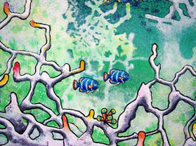 Detail from "Blue Angels" by Lee James Pantas