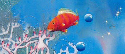Detail from painting of  "Liza's Reef" by Lee James Pantas
