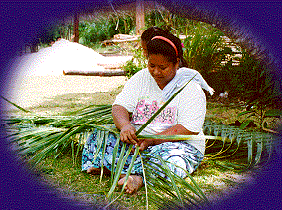 Basket Weaver in the Northern Mariana Islands