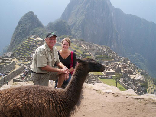 My daughter Susanna and me on Machu Picchu in Peru