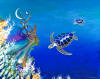 The Twin Turtles of Oceania, painting by Lee James Pantas