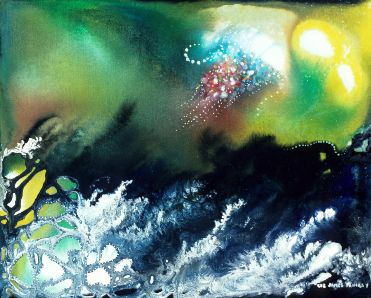 Painting " Coral Reef of the Pacific Angel" by Lee James Pantas, Liza's Reef, coral reef art
